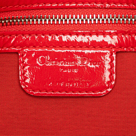 Auth Dior Patent Cannage Rendezvous Red #163370D93B - Picture 5 of 8